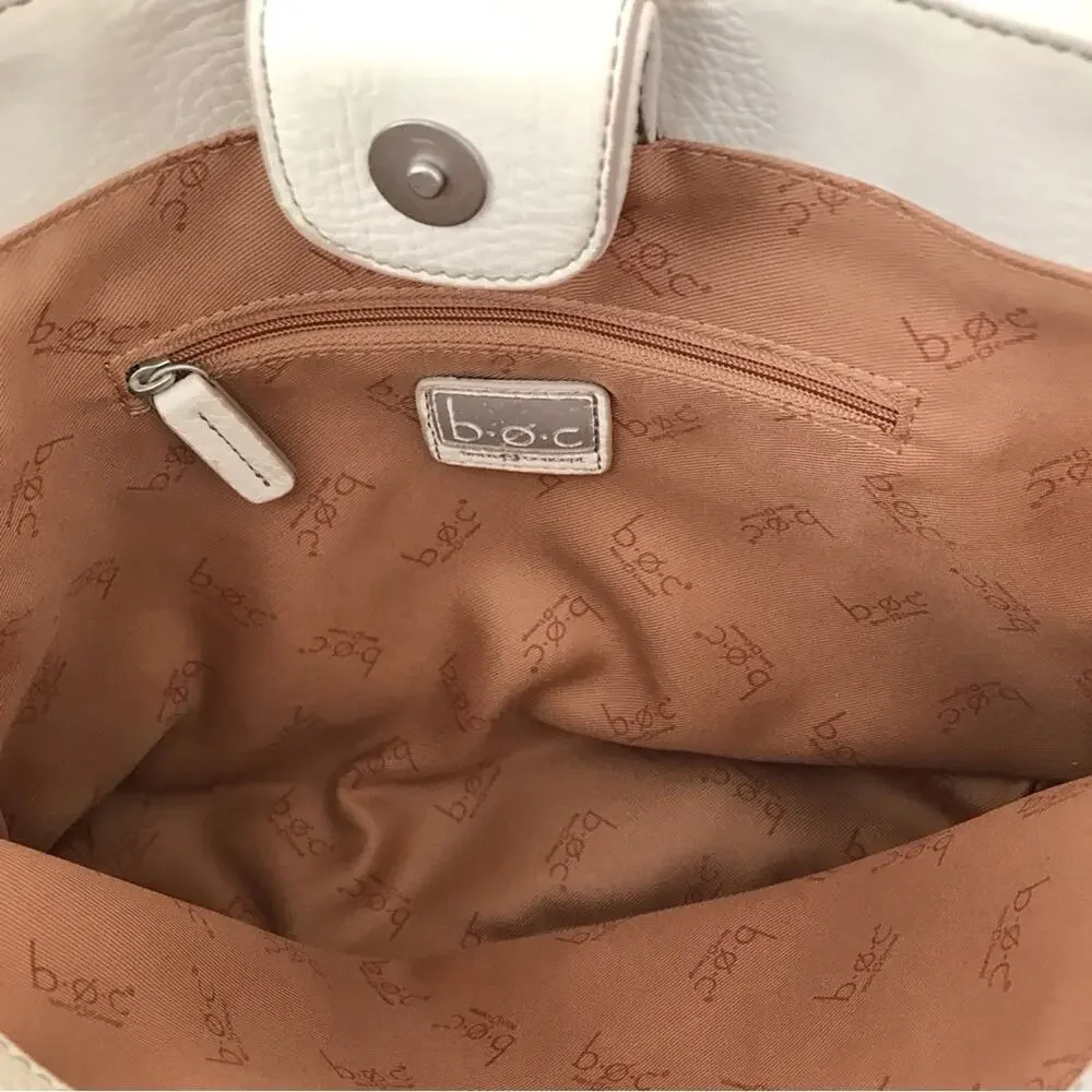 BOC Born Multi-pocket Purse Ivory Cream White Hobo Shoulder Bag